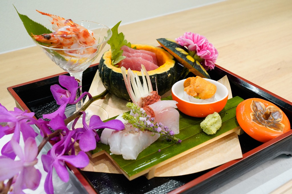 海老で勝負、独創性のある和食